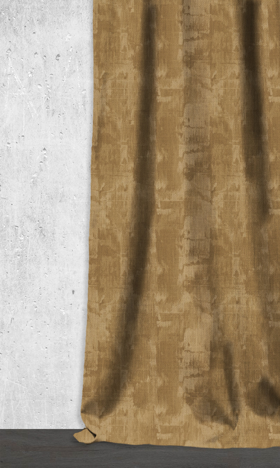 Watercolor Effect Striped Window Treatments Fabric By the Metre (Brown/ Beige)