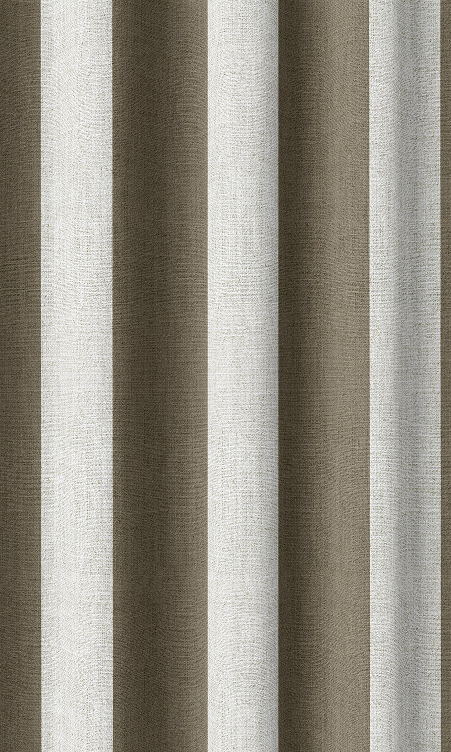 Striped Home Décor Fabric By the Metre (Cedar Brown/ White)