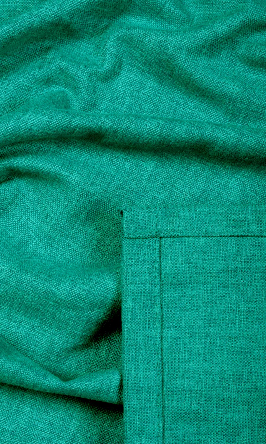 Green Print Window Treatments Fabric By the Yard (Turquoise Green)