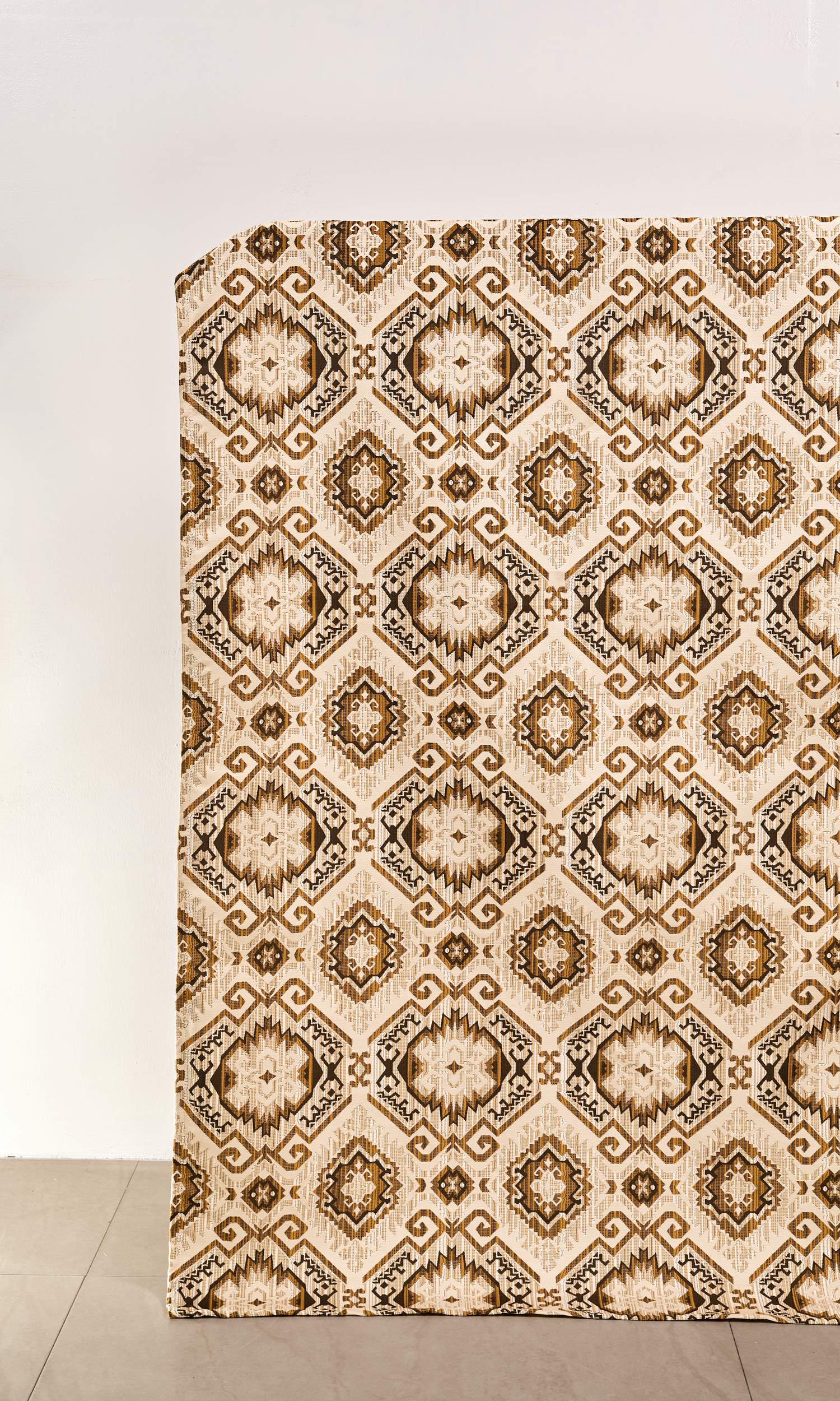 Aztec Textured Home Décor Fabric By the Yard (Beige/ Yellow/ Umber)