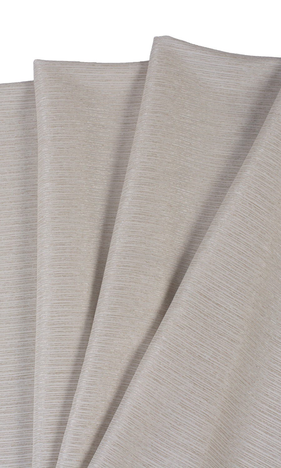 Striped Sheer Free Fabric Material Sample (Sand Beige)
