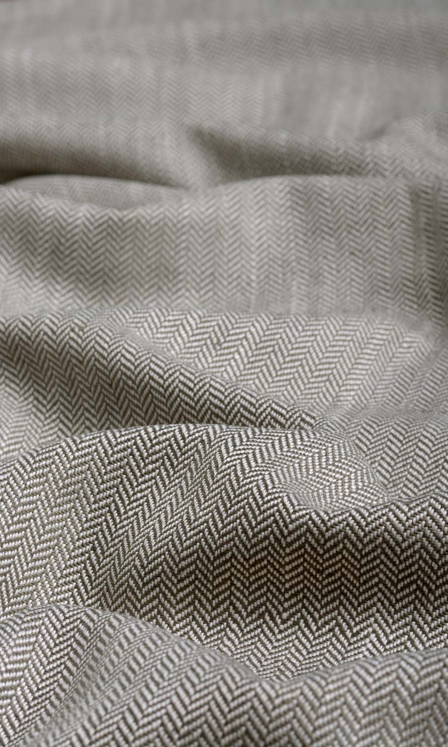 Herringbone Textured Fabric Material By the Yard (Grey)