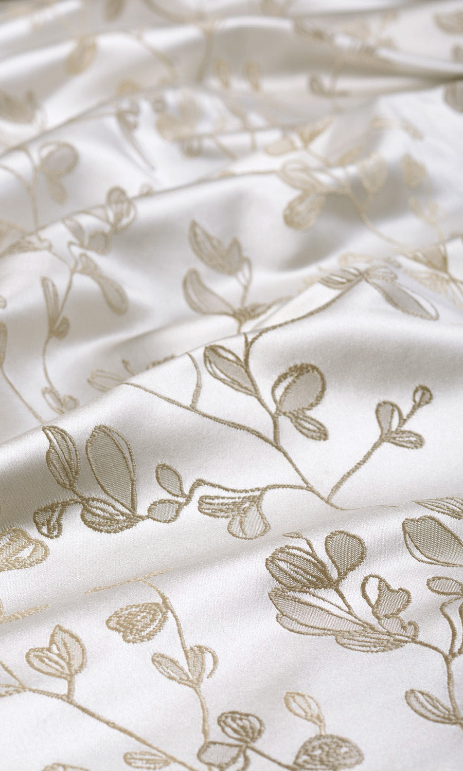 Floral Fabric By the Yard for Curtains & Drapes (Cream/ Beige)