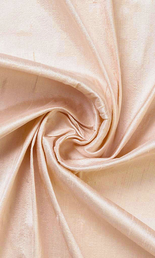 Dupioni Silk Home Décor Fabric By the Yard (Peach/ Coral Pink)