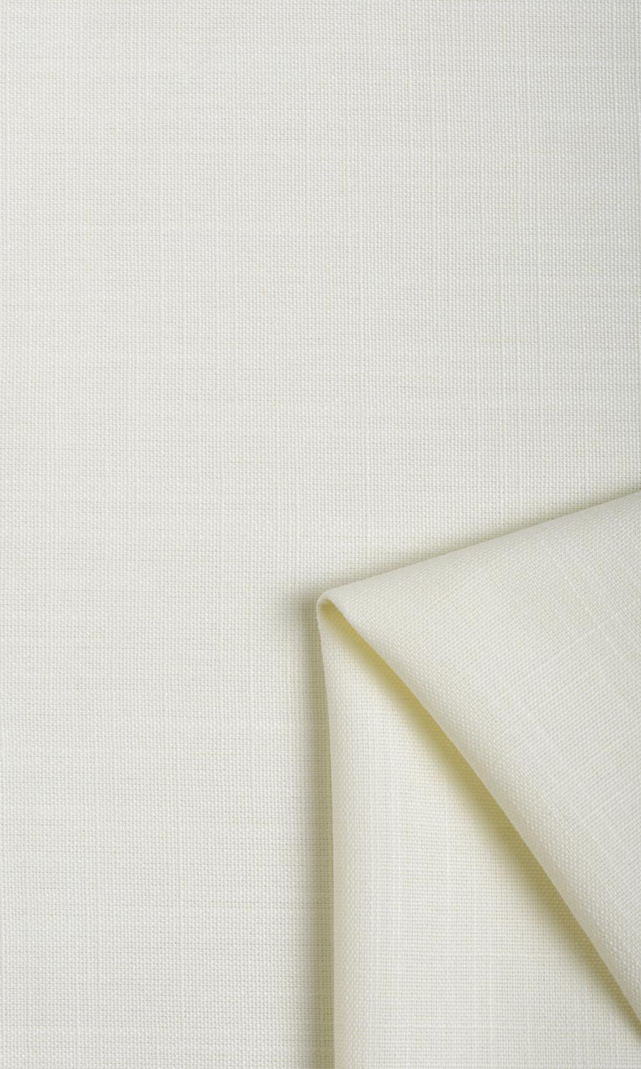Plain Linen Texture Window Treatments Fabric By the Yard (White)