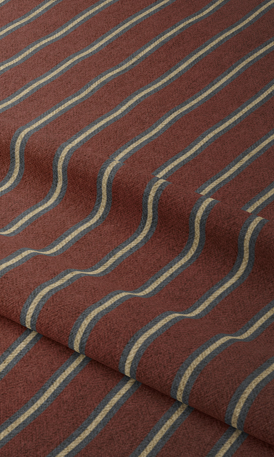 Striped Free Fabric Material Sample (Red & Grey)