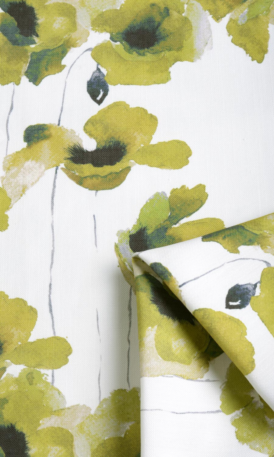 Water Lilies Floral Home Textile Fabric Material By the Yard (Yellow/ Green)