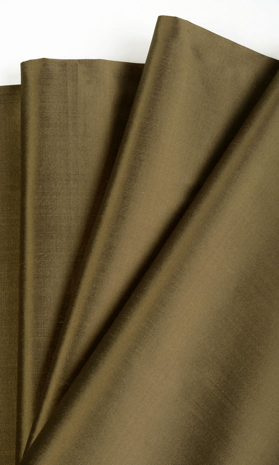Shantung Silk Free Fabric Material Sample (Dark Olive Green)