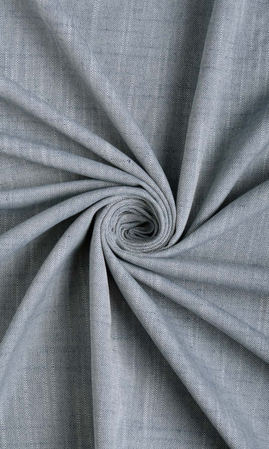 Plain Linen Texture Home Décor Fabric By the Yard (Denim Blue)
