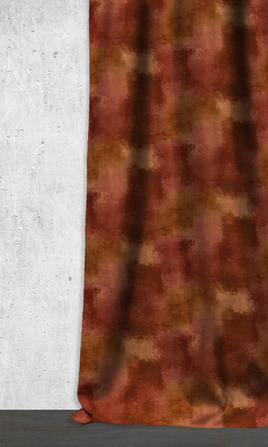Dimout Home Décor Fabric By the Yard (Copper Red/ Gold/ Orange)