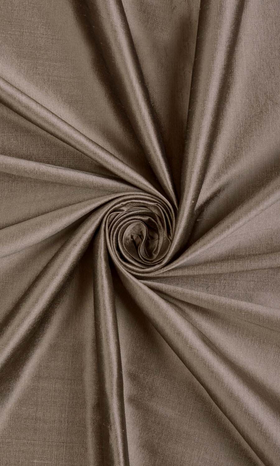 Shantung Silk Home Décor Fabric Sample (Mocha Brown)