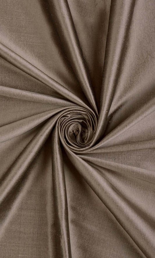 Shantung Silk Home Décor Fabric By the Yard (Mocha Brown)