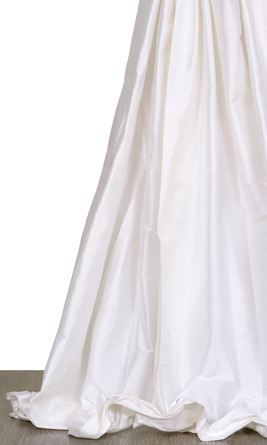 Shantung Silk Window Treatments Fabric By the Yard (White)