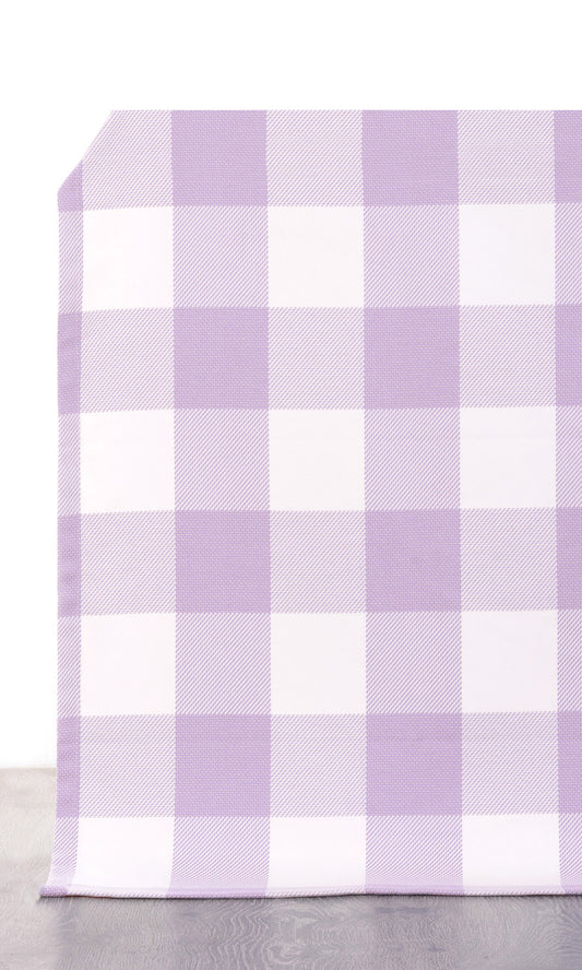 Buffalo Plaid Home Décor Fabric By the Yard (Pale Purple/ White)