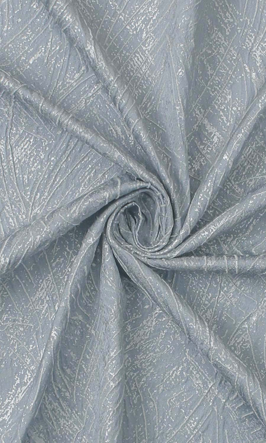 Self-Patterned Poly-Cotton Home Décor Fabric By the Yard (Light Blue)