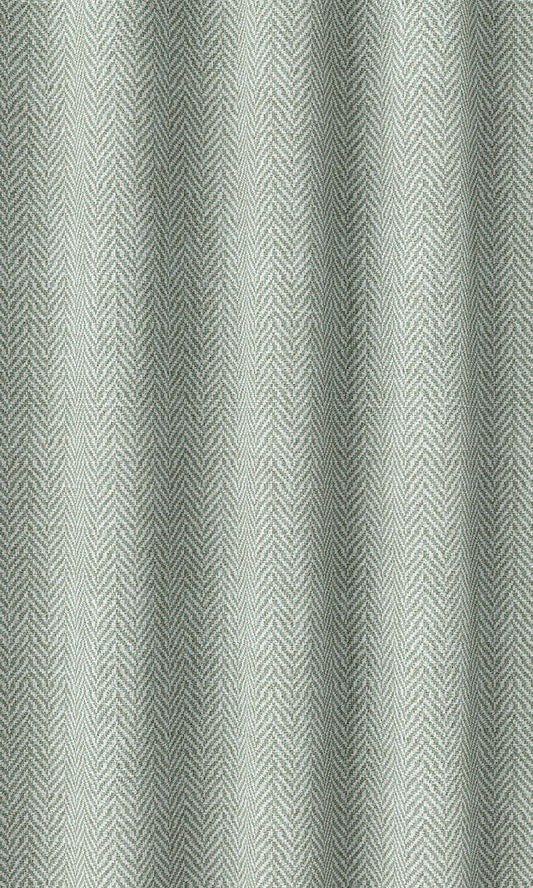 Herringbone Print Home Décor Fabric By the Yard (Egg Blue/ White)
