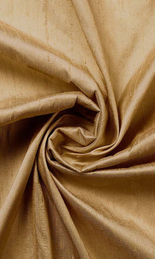 Pure Silk Home Décor Fabric By the Yard (Golden Brown)