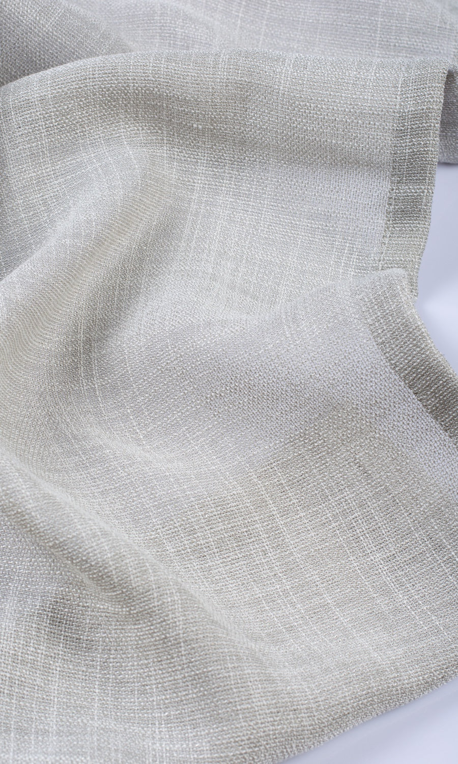 Textured Sheer Fabric By the Yard for Curtains & Drapes (Smoke Gray)