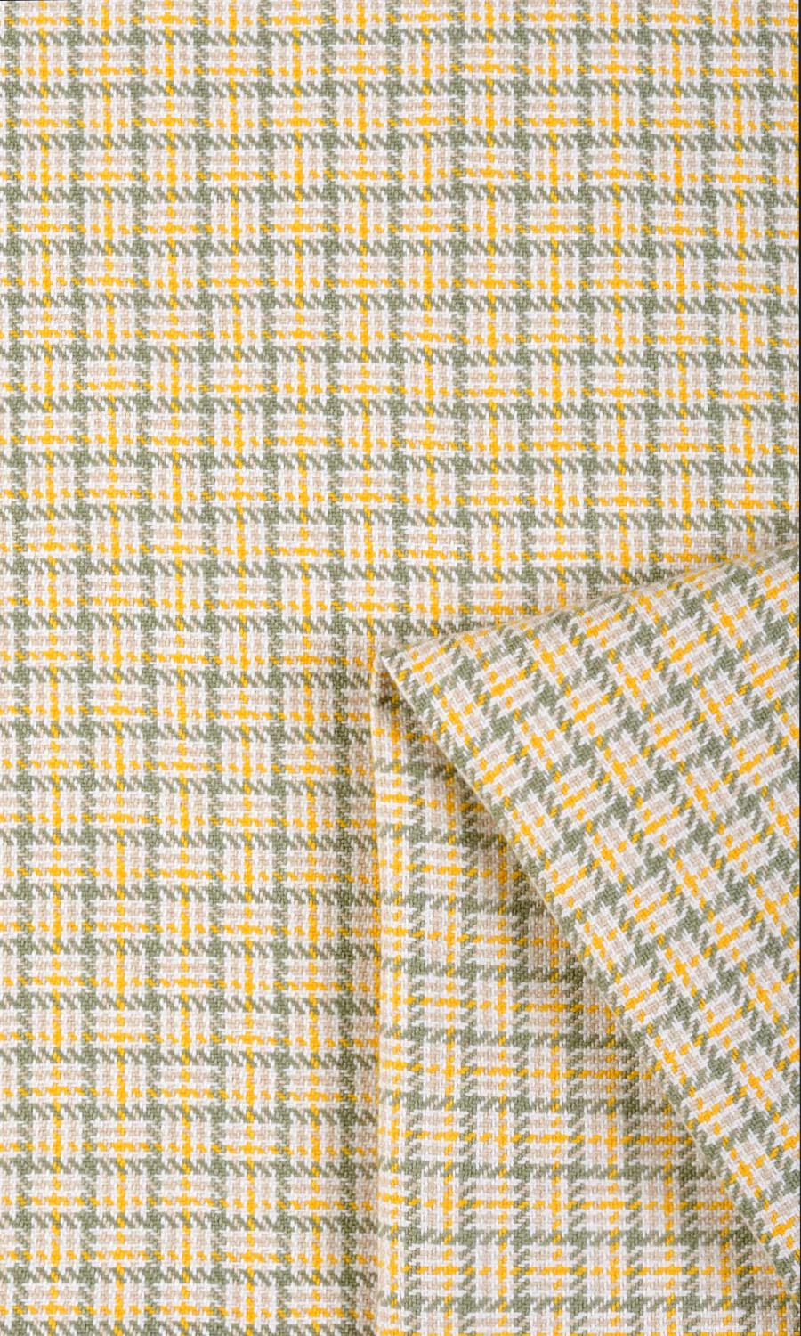 Basketweave Fabric Sample for Curtains & Drapes (Yellow/ Gray/ White)