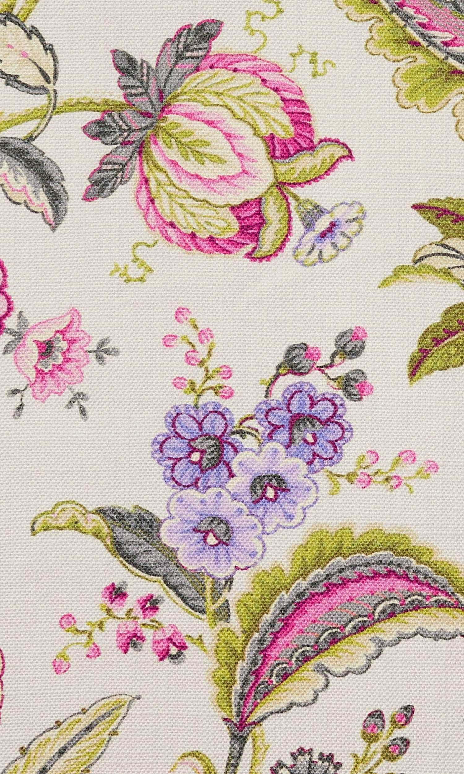 Floral Print Home Textile Fabric Material By the Yard (Pink/ Purple/ Green)