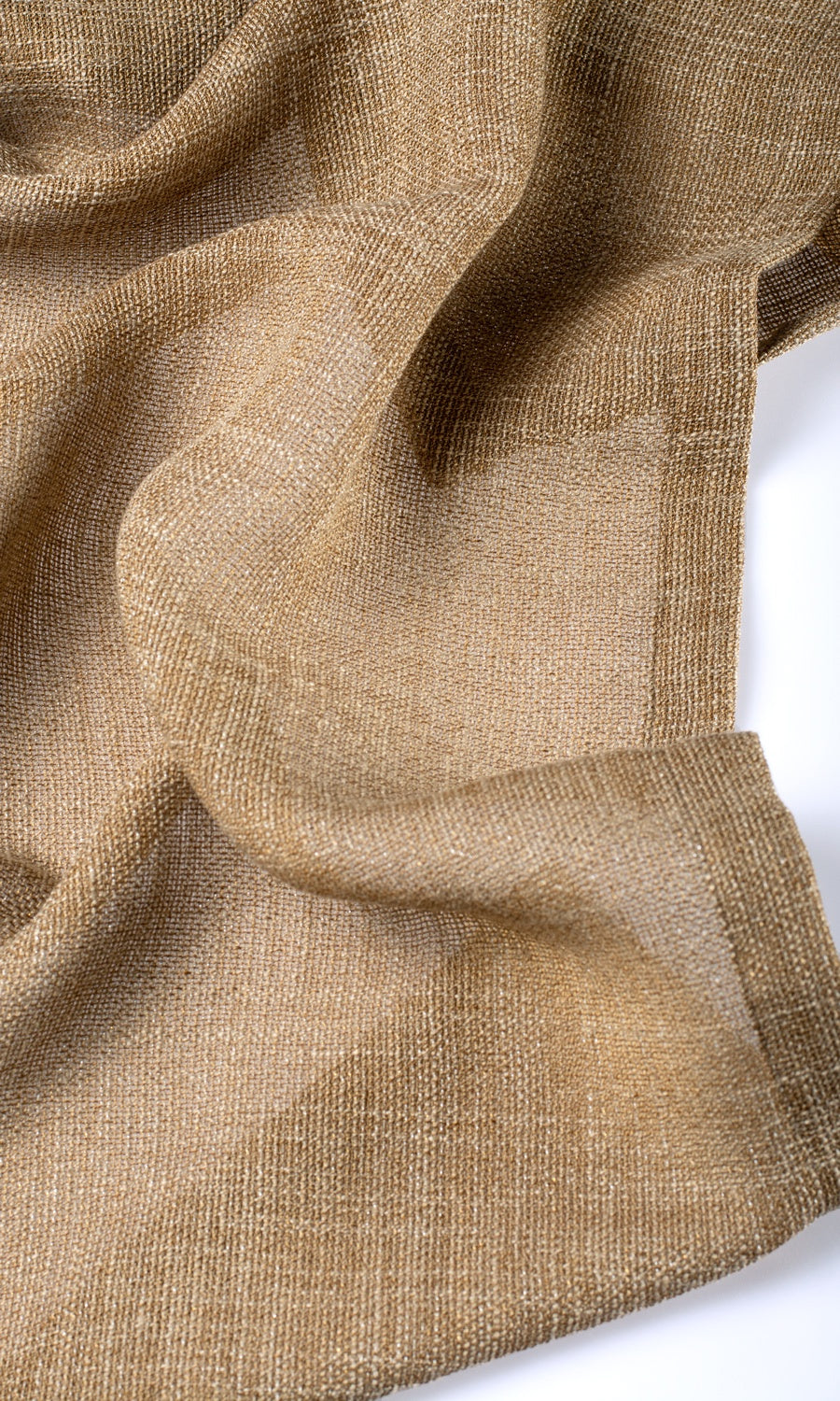Textured Sheer Home Décor Fabric By the Yard (Peanut Brown)