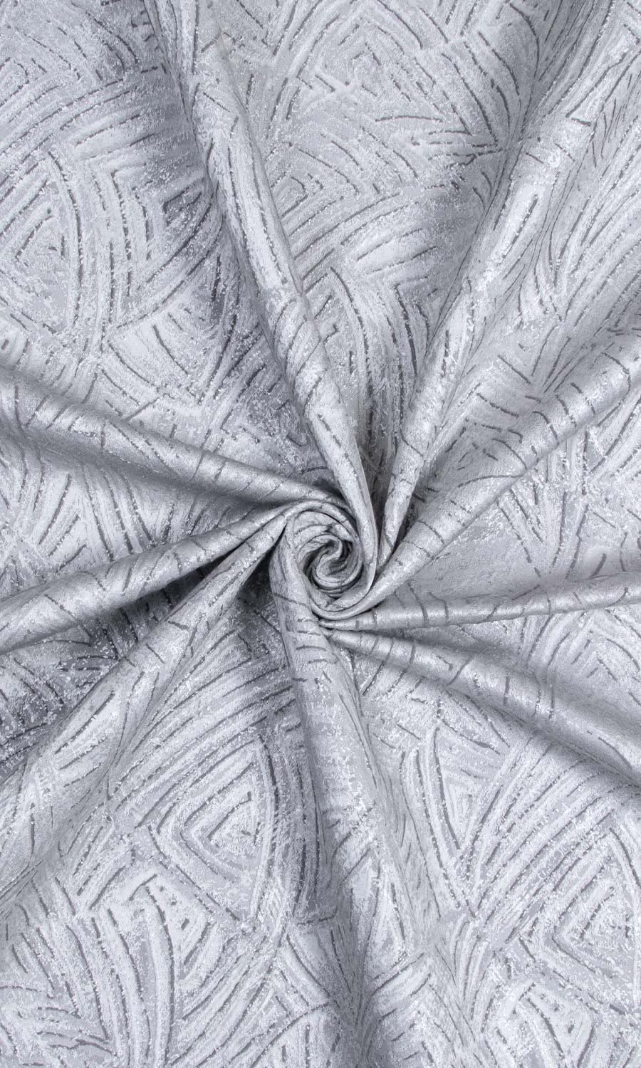 Self-Patterned Poly-Cotton Home Décor Fabric By the Yard (Steel Grey)
