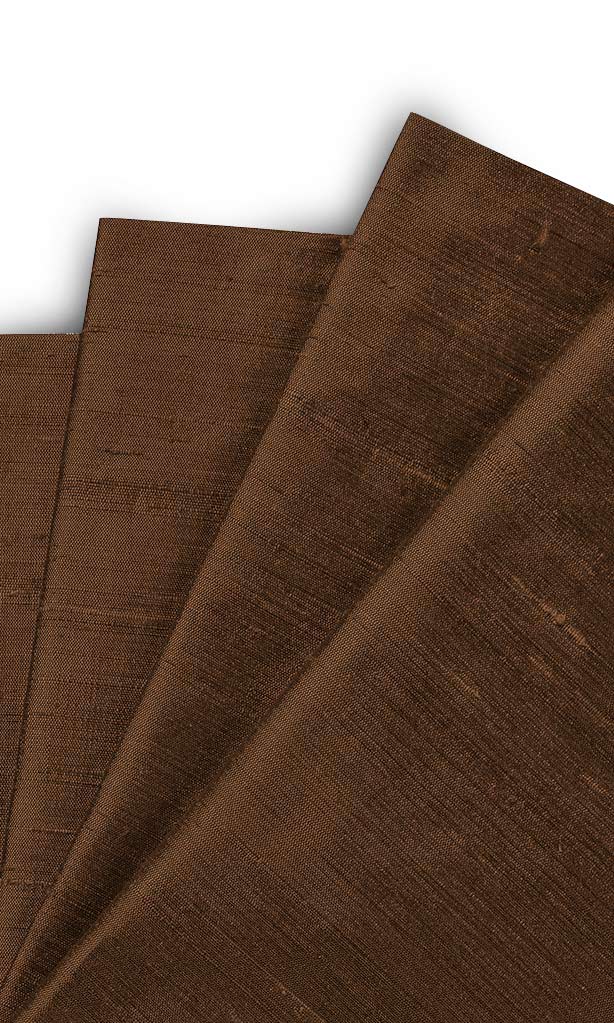 Dupioni Silk Window Treatments Fabric Sample (Brown)