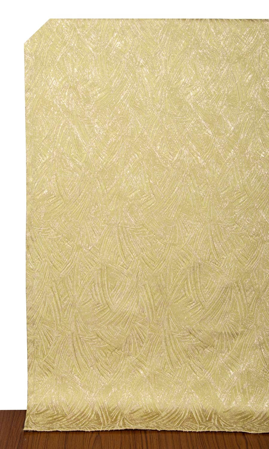 Textured Window Treatments Fabric By the Yard (Chartreuse Yellow/ White)