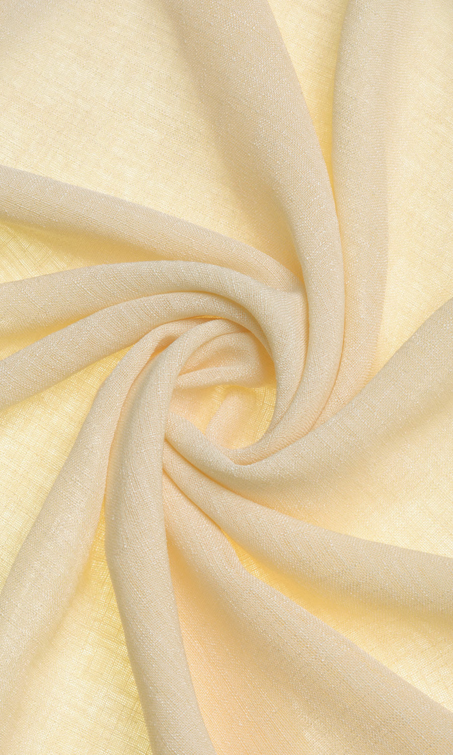 Sheer Linen Home Textile Fabric Material Sample (Lemon Yellow)