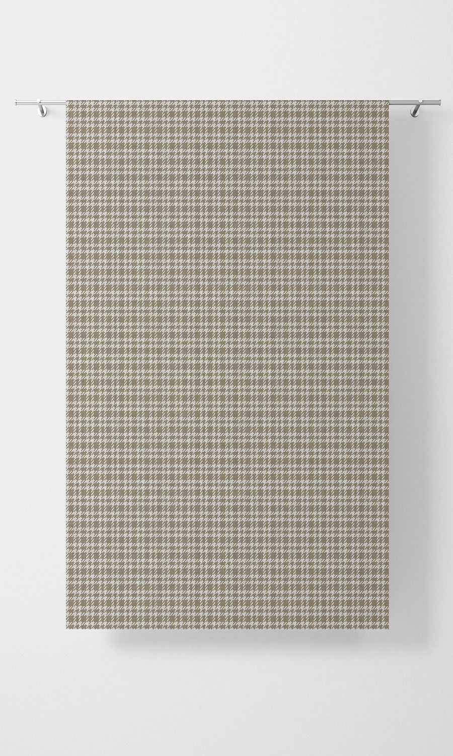 Checkered Home Textile Fabric Material Sample (Cedar Brown/ White)