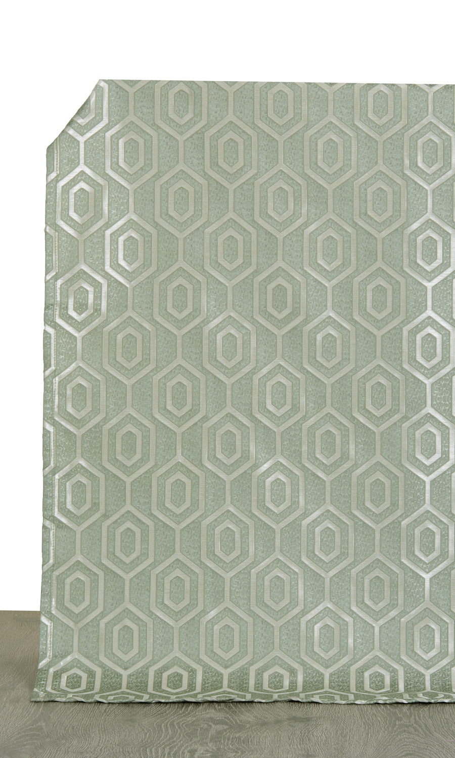 Honeycomb Patterned  Window Treatments Fabric Sample (Sage Green)