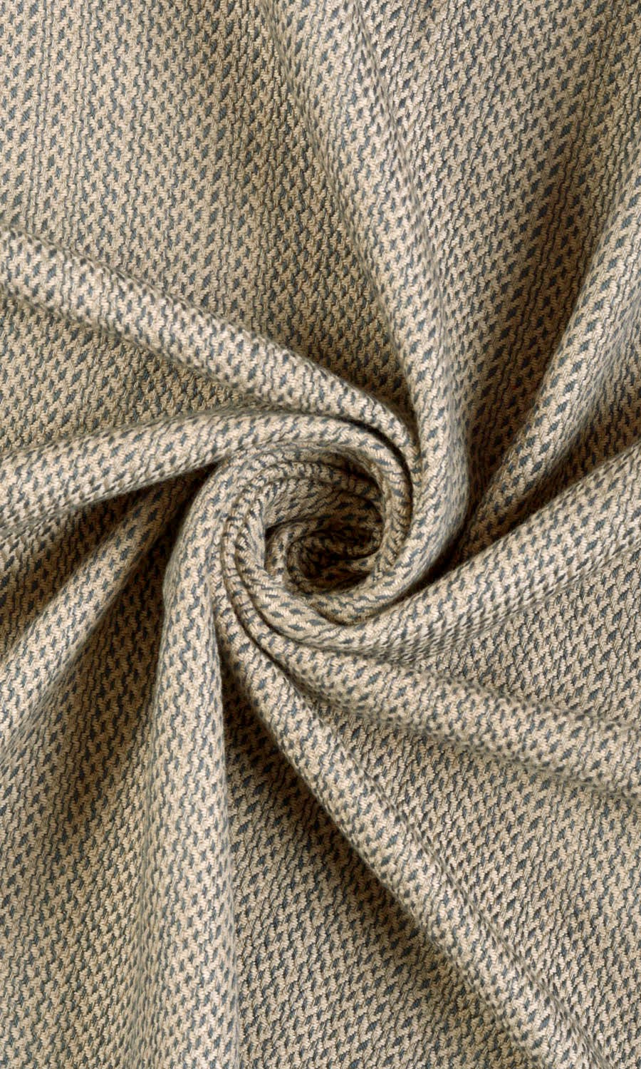 Cotton Home Décor Fabric By the Yard (Blue/ Beige)