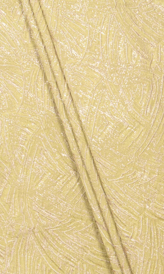 Textured Home Décor Fabric Sample (Chartreuse Yellow/ White)