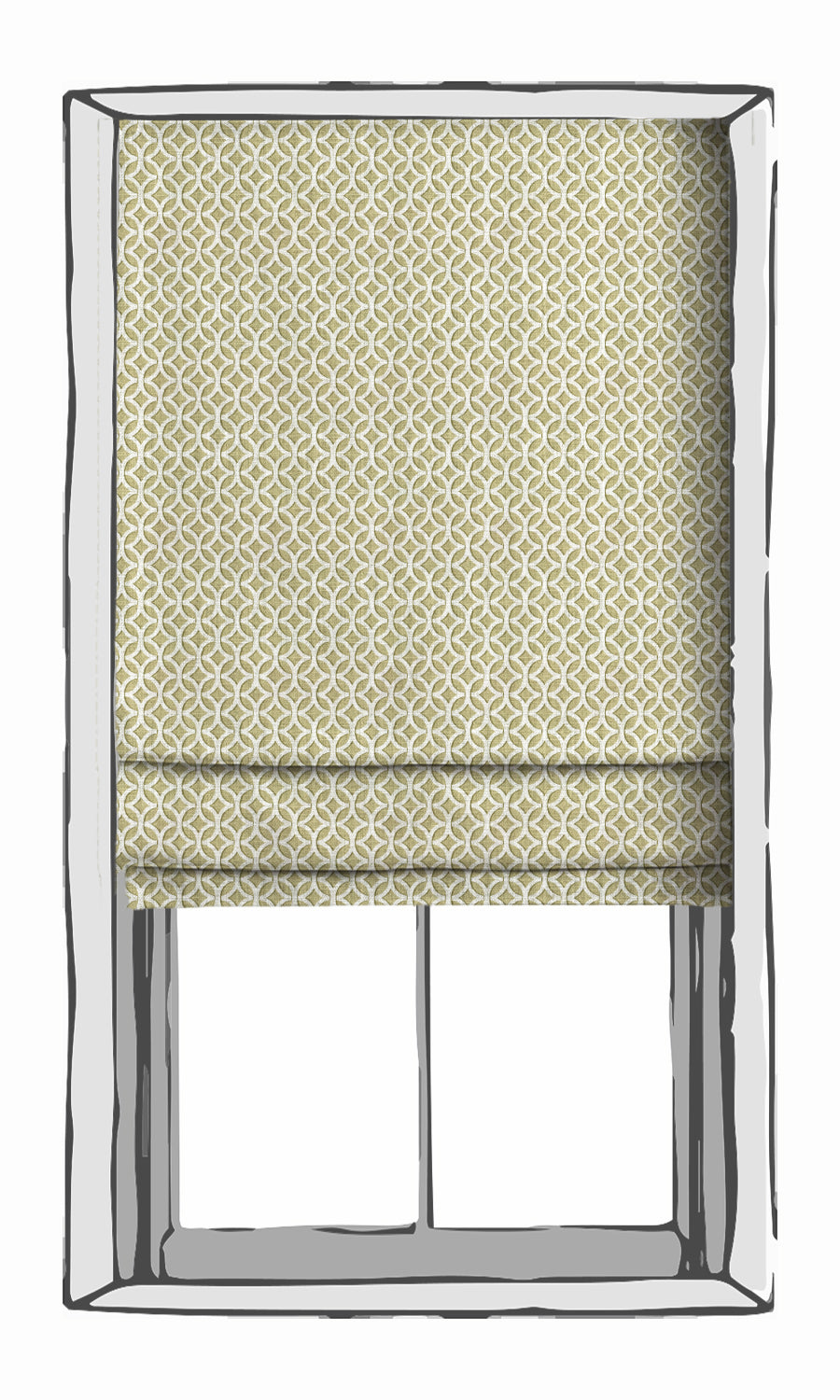 Geometric Print Window Treatments Fabric Sample (Pastel Green)