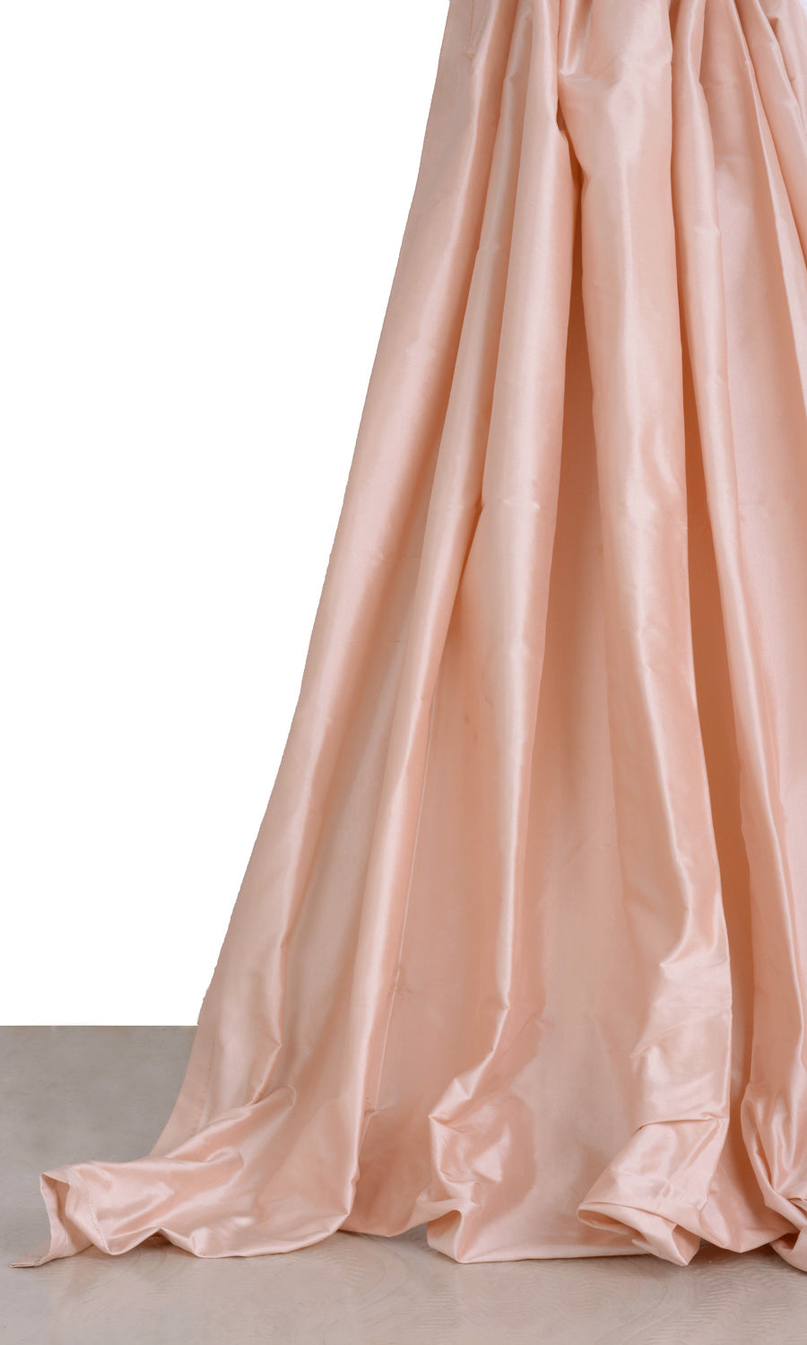 Shantung Silk Window Treatments Fabric Sample (Blush Pink/ Peach)