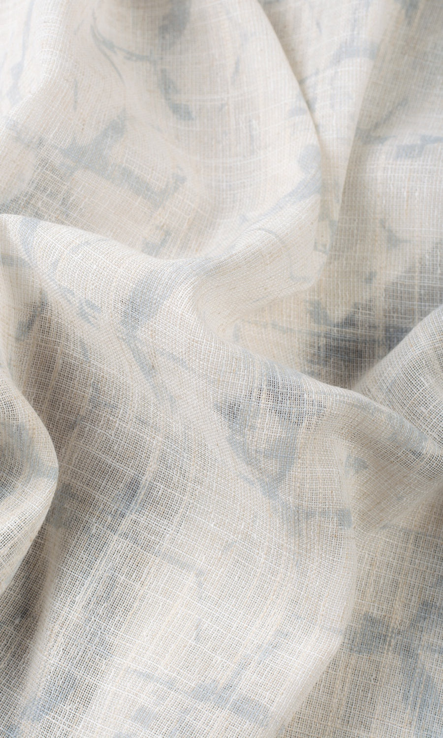 Self-Patterned Sheer Home Textile Fabric Material By the Yard (Cream/ Grey)