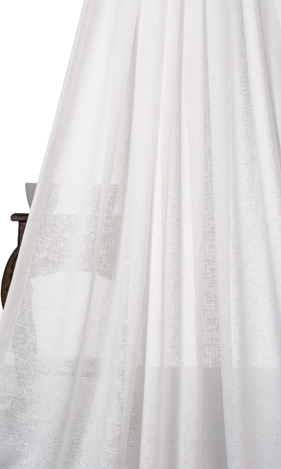 Plain Sheer Fabric Material By the Yard (White)