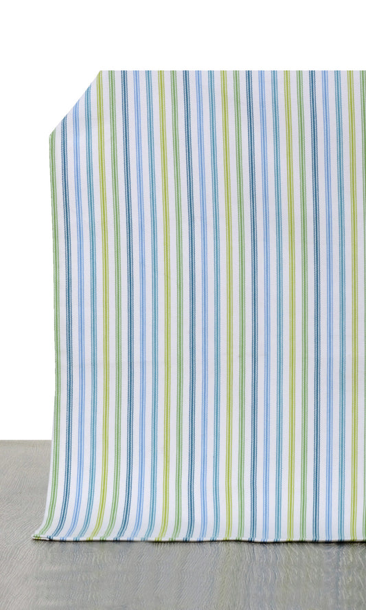 Cotton Home Décor Fabric By the Yard (Blue/ Green/ Yellow)
