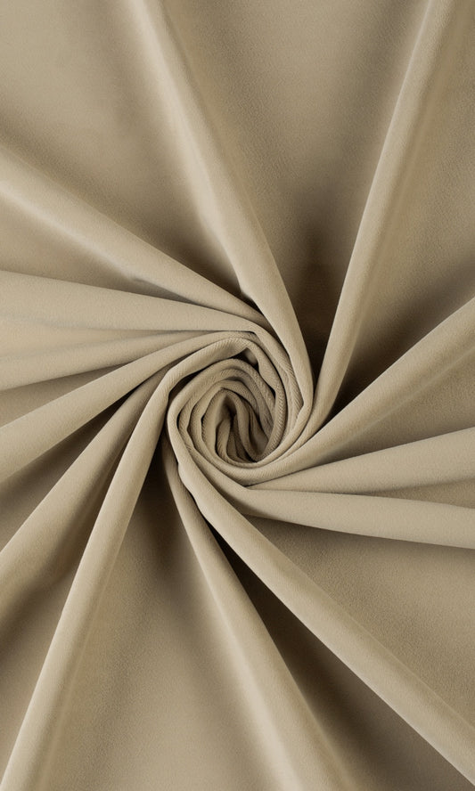 Velvet Home Décor Fabric By the Yard (Beige)