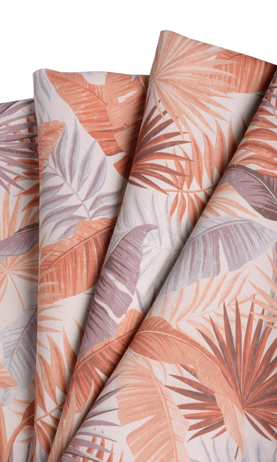 Botanical Floral Fabric Sample for Curtains & Drapes (Burnt Orange)