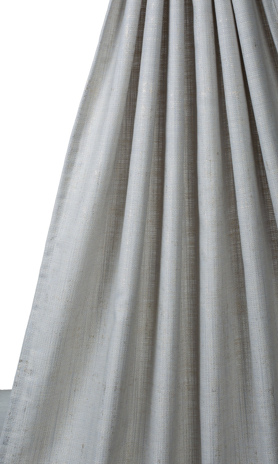 Metallic Accents Linen Blend Home Textile Fabric Material Sample (Gray-Blue)