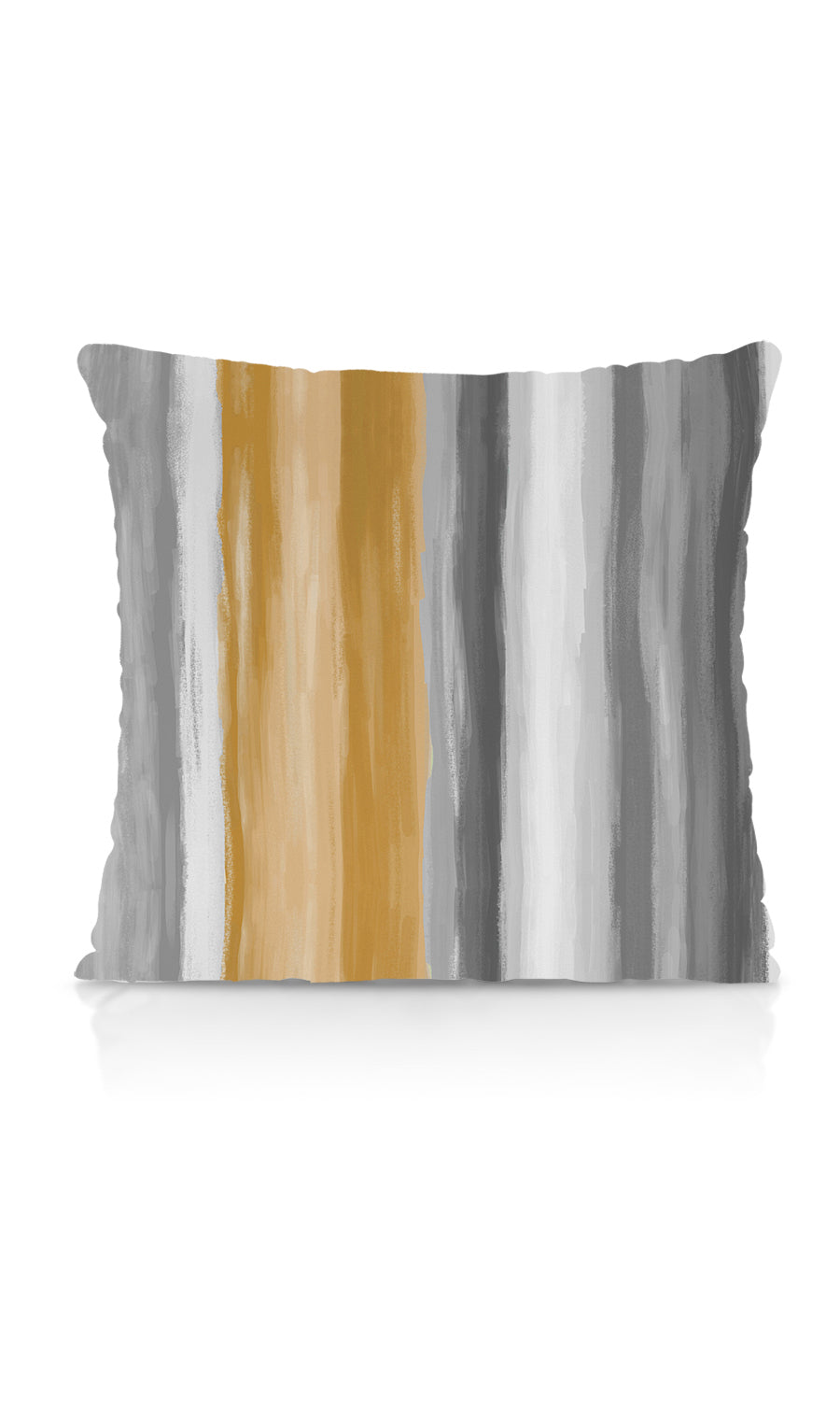Dimout Striped Free Fabric Material Sample (Grey/ Mustard Yellow)