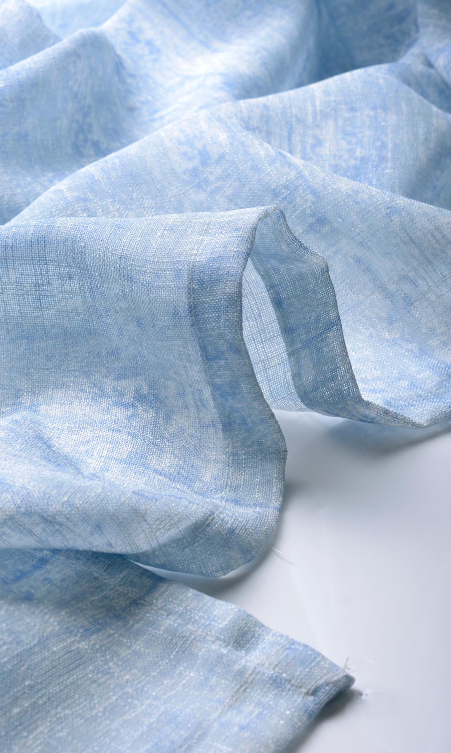 Sheer Fabric Material By the Yard (Blue)
