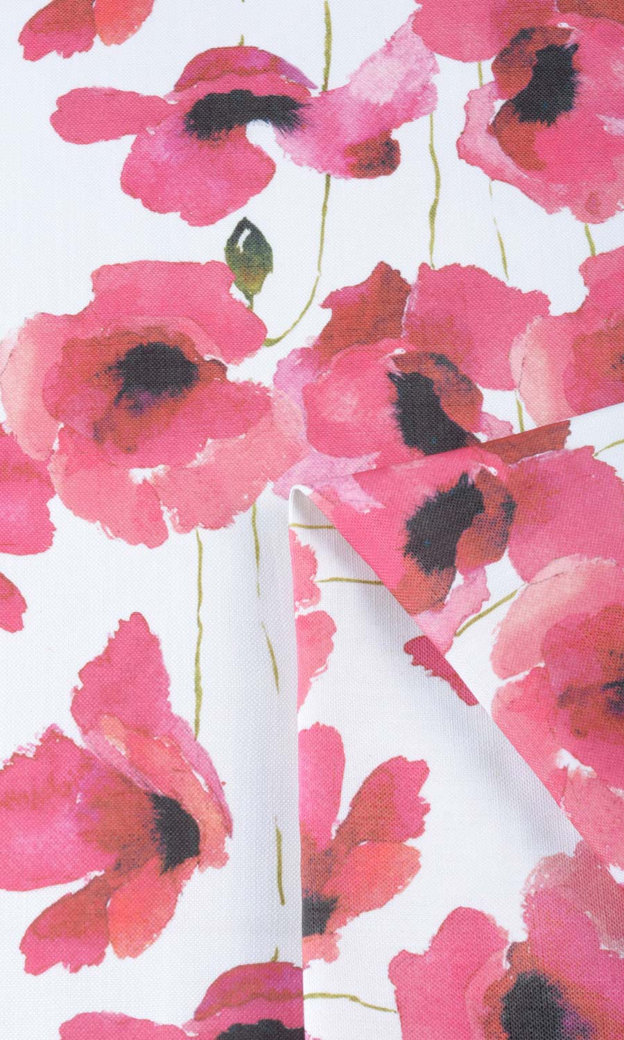 Water Lilies Floral Home Textile Fabric Material Sample (Pink)