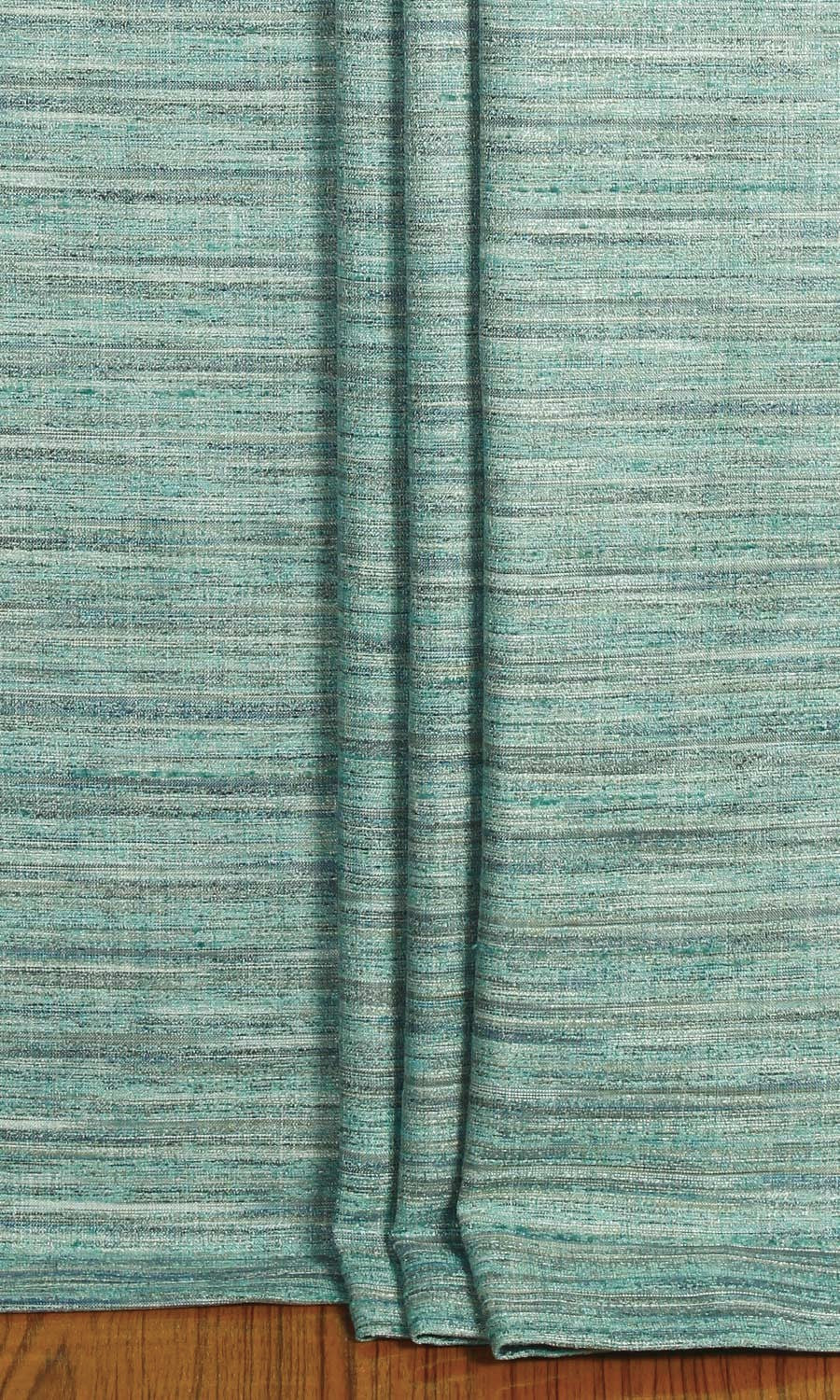 Faux Silk Textured Home Textile Fabric Material By the Yard (Blue-Green)