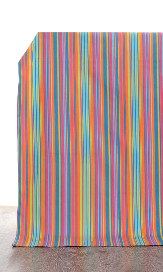 Cotton Home Décor Fabric By the Yard (Pink/ Blue)