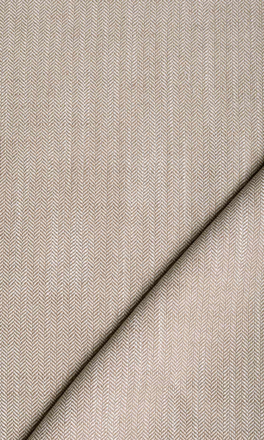 Herringbone Textured Home Textile Fabric Material By the Yard (Cedar Brown)