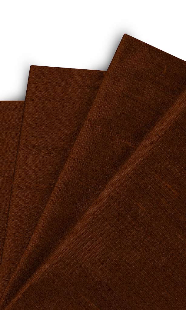 Dupioni Silk Window Treatments Fabric By the Yard (Brown)