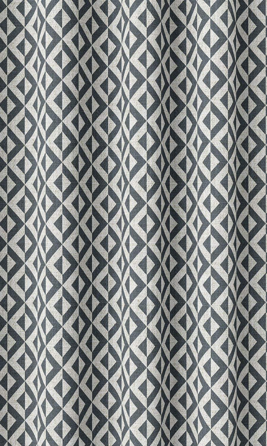 Geometric Home Décor Fabric Sample (Petrol Blue/ White)