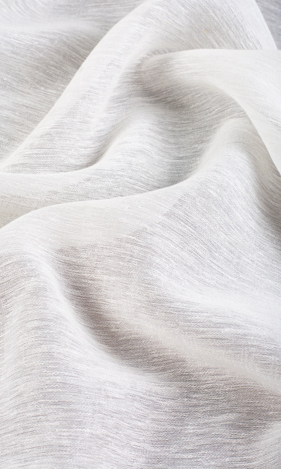 Plain Semi-Sheer Fabric Material By the Yard (White)
